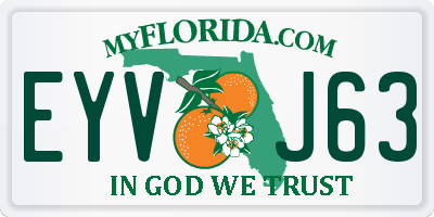 FL license plate EYVJ63