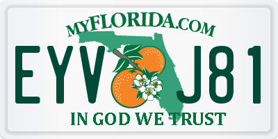 FL license plate EYVJ81