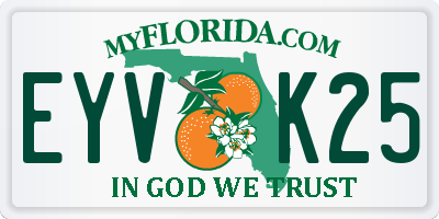 FL license plate EYVK25