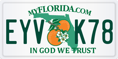 FL license plate EYVK78
