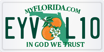 FL license plate EYVL10