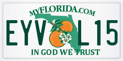 FL license plate EYVL15