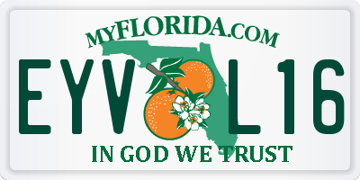 FL license plate EYVL16