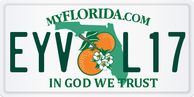 FL license plate EYVL17