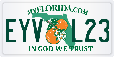 FL license plate EYVL23