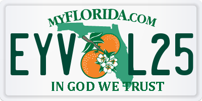 FL license plate EYVL25