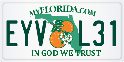 FL license plate EYVL31
