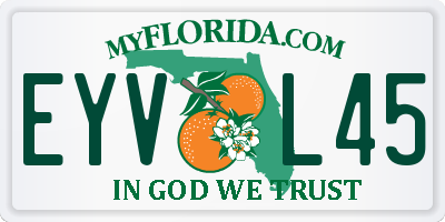 FL license plate EYVL45