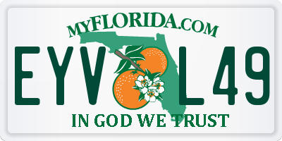 FL license plate EYVL49