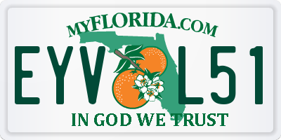 FL license plate EYVL51