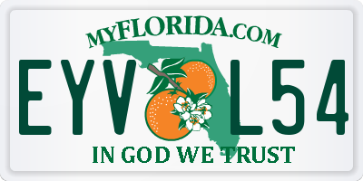 FL license plate EYVL54