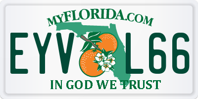 FL license plate EYVL66