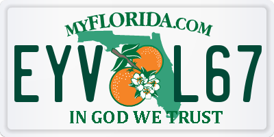 FL license plate EYVL67