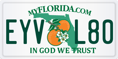 FL license plate EYVL80