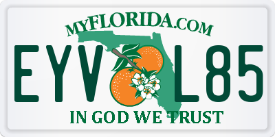 FL license plate EYVL85