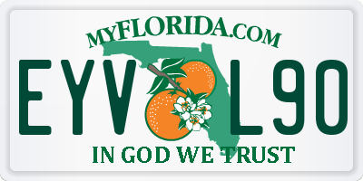 FL license plate EYVL90