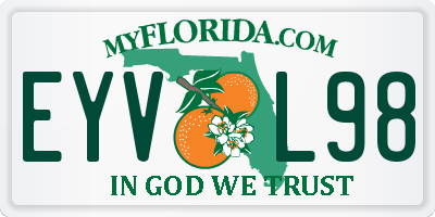 FL license plate EYVL98