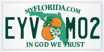 FL license plate EYVM02