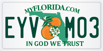 FL license plate EYVM03