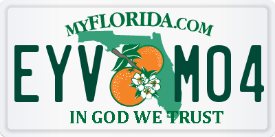 FL license plate EYVM04