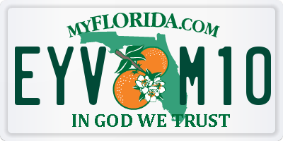 FL license plate EYVM10