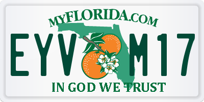 FL license plate EYVM17