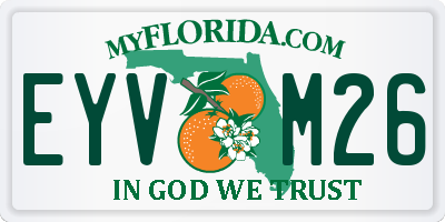 FL license plate EYVM26