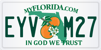 FL license plate EYVM27