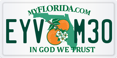 FL license plate EYVM30