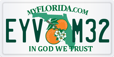 FL license plate EYVM32