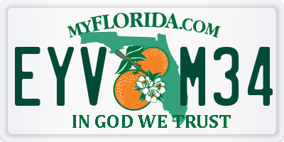 FL license plate EYVM34