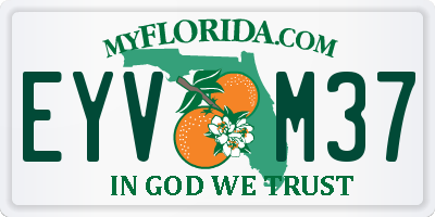 FL license plate EYVM37