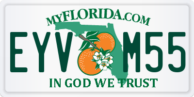 FL license plate EYVM55