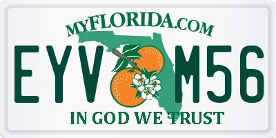 FL license plate EYVM56
