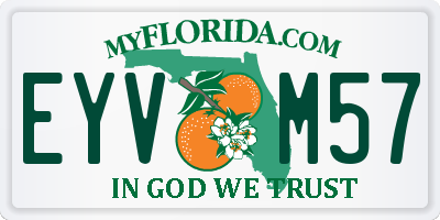 FL license plate EYVM57