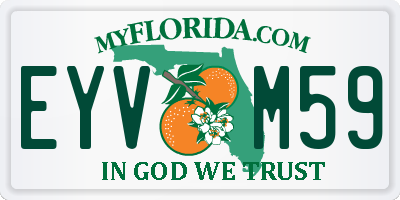 FL license plate EYVM59
