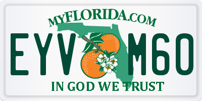 FL license plate EYVM60