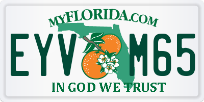 FL license plate EYVM65