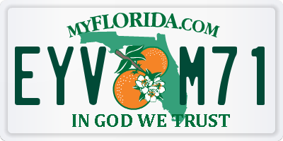 FL license plate EYVM71