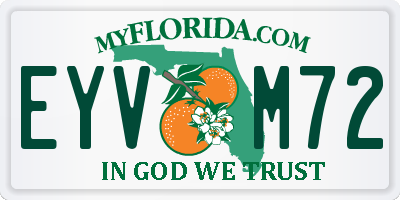 FL license plate EYVM72