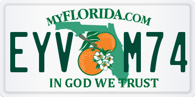 FL license plate EYVM74