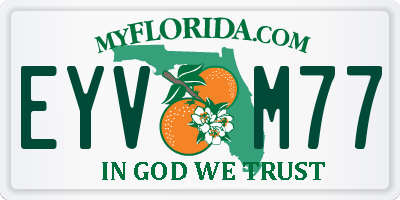 FL license plate EYVM77