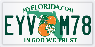 FL license plate EYVM78