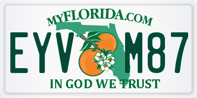 FL license plate EYVM87