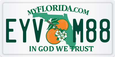 FL license plate EYVM88
