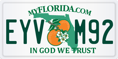 FL license plate EYVM92