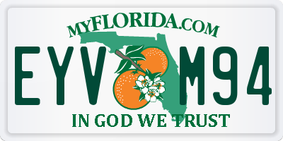 FL license plate EYVM94