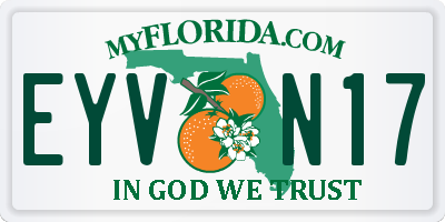 FL license plate EYVN17
