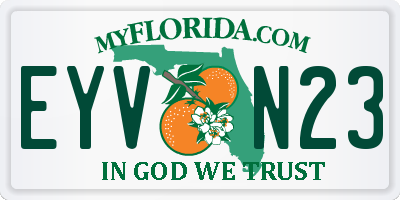 FL license plate EYVN23