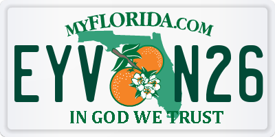 FL license plate EYVN26